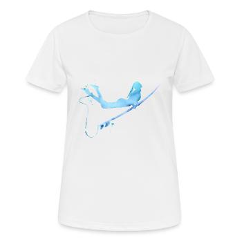 Plongée de canard - T-shirt respirant Femme - blanc - Devant - AI Model Female 172 dark (172cm)
