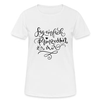 Prinzessin - Frauen T-Shirt atmungsaktiv - Weiß - Vorne - AI Model Female 172 dark (172cm)