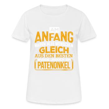 PATENONKEL - Der Beste - Frauen T-Shirt atmungsaktiv - Weiß - Vorne - AI Model Female 172 dark (172cm)