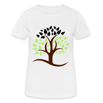 arbre 3 couleurs logo - T-shirt respirant Femme - blanc - Devant - AI Model Female 172 dark (172cm)