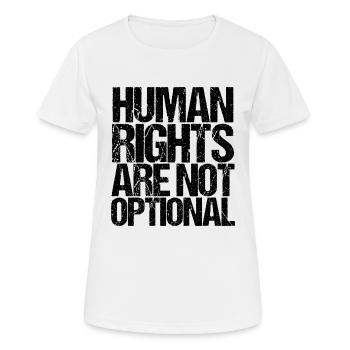 Menschenrechte Geschenk - Frauen T-Shirt atmungsaktiv - Weiß - Vorne - AI Model Female 172 dark (172cm)