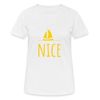 Schönes Nizza T-Shirt - Frauen T-Shirt atmungsaktiv - Weiß - Vorne - AI Model Female 172 dark (172cm)