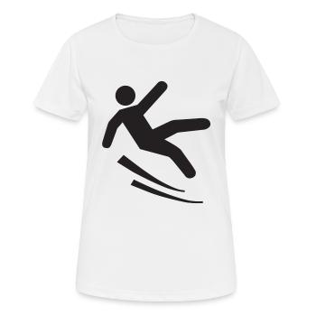 Slips, service d'hiver, service de diffusion - T-shirt respirant Femme - blanc - Devant - AI Model Female 172 dark (172cm)