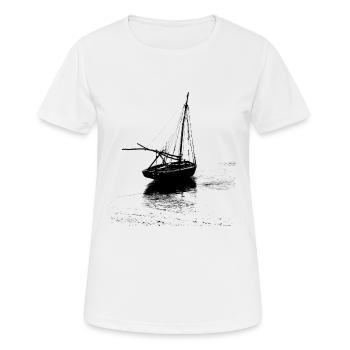 Boot - Frauen T-Shirt atmungsaktiv - Weiß - Vorne - AI Model Female 172 dark (172cm)