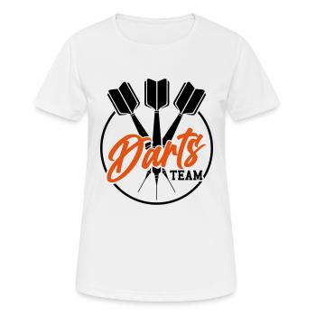 Équipe de fléchettes fléchettes fléchettes emblème logo bullseye - T-shirt respirant Femme - blanc - Devant - AI Model Female 172 dark (172cm)