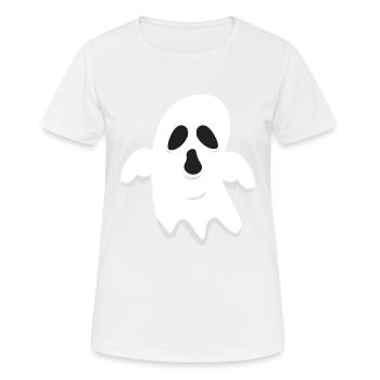 Geist - Frauen T-Shirt atmungsaktiv - Weiß - Vorne - AI Model Female 172 dark (172cm)