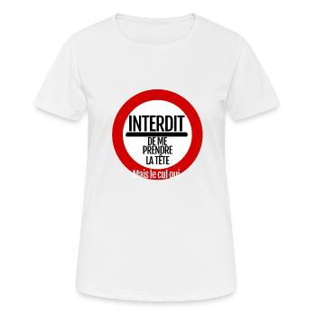 Ich darf mich nicht an die Spitze setzen. - Frauen T-Shirt atmungsaktiv - Weiß - Vorne - AI Model Female 172 dark (172cm)