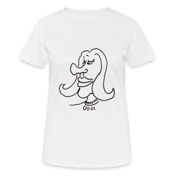 souriant - T-shirt respirant Femme - blanc - Devant - AI Model Female 172 dark (172cm)