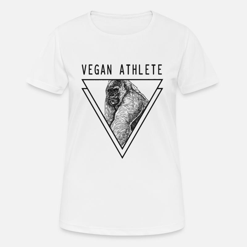 Gorilla silverback vegan athlete - Women's Breathable T-Shirt - white