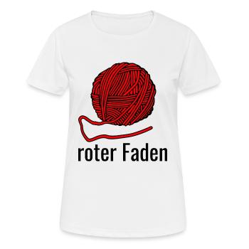 Roter Faden - Frauen T-Shirt atmungsaktiv - Weiß - Vorne - AI Model Female 172 dark (172cm)