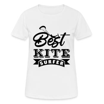 Best kite surfer - Women's Breathable T-Shirt - white - Front - AI Model Female 172 dark (172cm)