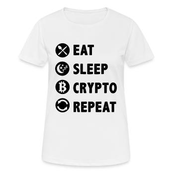 Crypto saying crypto currency investment crypto - Women's Breathable T-Shirt - white - Front - AI Model Female 172 dark (172cm)