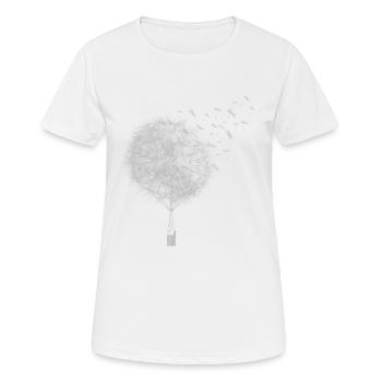 Montgolfière Pissenlit. C’est un cadeau. Idée. - T-shirt respirant Femme - blanc - Devant - AI Model Female 172 dark (172cm)