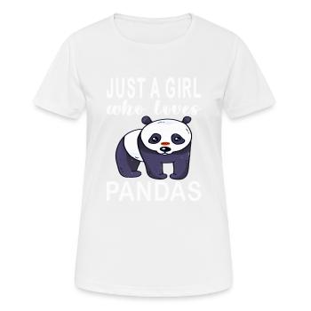 Just A Girl Who Loves Pandas. Panda Girl - Women's Breathable T-Shirt - white - Front - AI Model Female 172 dark (172cm)