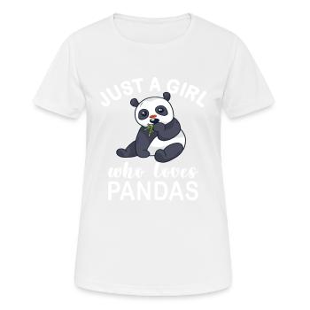 Just A Girl Who Loves Pandas. Panda Girl - Women's Breathable T-Shirt - white - Front - AI Model Female 172 dark (172cm)