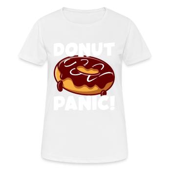 donut panic - Frauen T-Shirt atmungsaktiv - Weiß - Vorne - AI Model Female 172 dark (172cm)