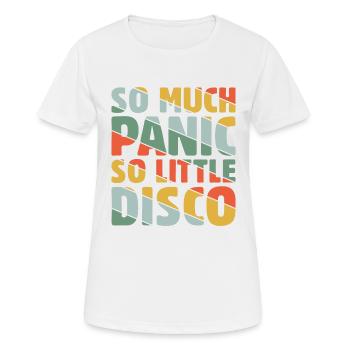 So much Panic so little Disco - Frauen T-Shirt atmungsaktiv - Weiß - Vorne - AI Model Female 172 dark (172cm)