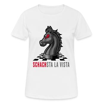 checkmate checkerboard chess game - Women's Breathable T-Shirt - white - Front - AI Model Female 172 dark (172cm)