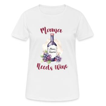 Maman a besoin de vin Fête des mères mignonne 2024 - T-shirt respirant Femme - blanc - Devant - AI Model Female 172 dark (172cm)