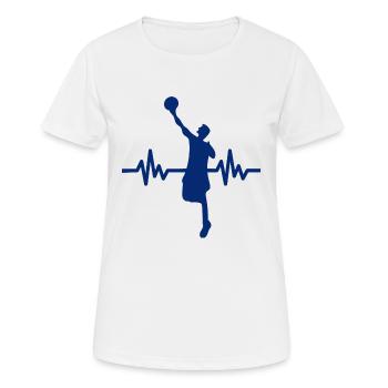 Haertbeat Basketball - USA - Team Sport - Hoops - Frauen T-Shirt atmungsaktiv - Weiß - Vorne - AI Model Female 172 dark (172cm)