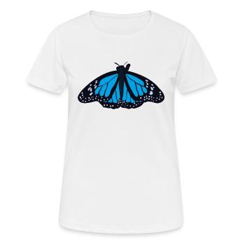 Papillon papillon amiral bleu - T-shirt respirant Femme - blanc - Devant - AI Model Female 172 dark (172cm)