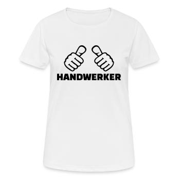 Handwerker - Frauen T-Shirt atmungsaktiv - Weiß - Vorne - AI Model Female 172 dark (172cm)