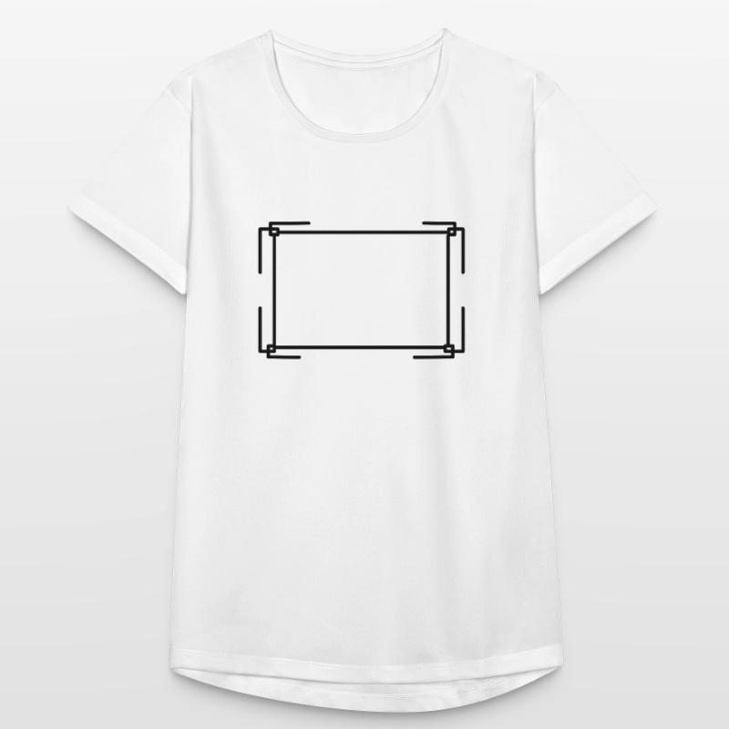 Rectangular frame in black basic text Women's Breathable T-Shirt