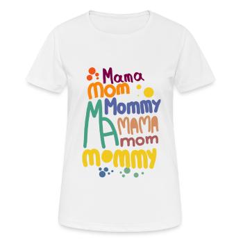 Maman - T-shirt respirant Femme - blanc - Devant - AI Model Female 172 dark (172cm)