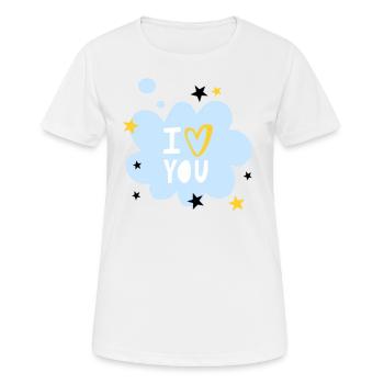 I love you - Women's Breathable T-Shirt - white - Front - AI Model Female 172 dark (172cm)