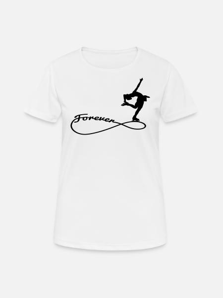 forever eiskunstlauf 1 - Frauen T-Shirt atmungsaktiv - Weiß