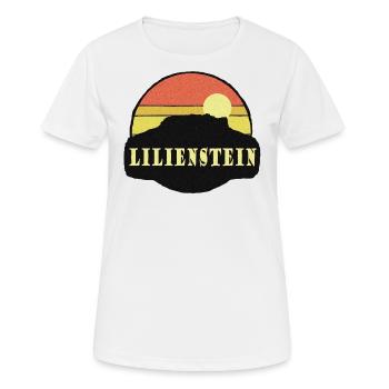 lilienstein - Frauen T-Shirt atmungsaktiv - Weiß - Vorne - AI Model Female 172 dark (172cm)