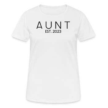 2023 Battement de cœur pour la future tante - T-shirt respirant Femme - blanc - Devant - AI Model Female 172 dark (172cm)