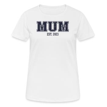 Mum Est. 2023 Herzschlag Für Zukünftige Mutter - Frauen T-Shirt atmungsaktiv - Weiß - Vorne - AI Model Female 172 dark (172cm)