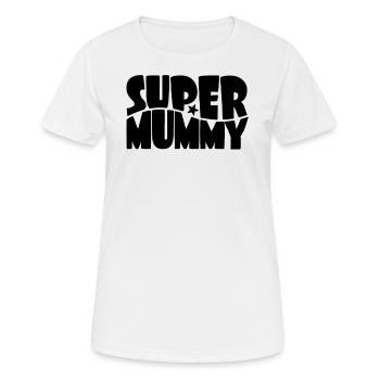 Super Mummy pour la meilleure maman dans le style BD - T-shirt respirant Femme - blanc - Devant - AI Model Female 172 dark (172cm)