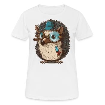 Monokel-Igel - Frauen T-Shirt atmungsaktiv - Weiß - Vorne - AI Model Female 172 dark (172cm)