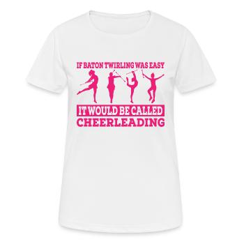 Bâton Twirling Staff Jonglage Gymnastik mit Stab - Frauen T-Shirt atmungsaktiv - Weiß - Vorne - AI Model Female 172 dark (172cm)