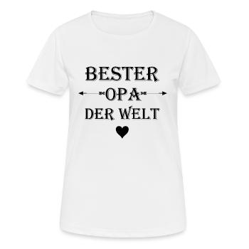 Bester Opa der Welt - Frauen T-Shirt atmungsaktiv - Weiß - Vorne - AI Model Female 172 dark (172cm)