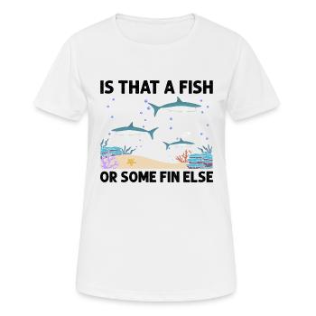 Avec les dauphins Nage Dauphin Océan Mammifère marin - T-shirt respirant Femme - blanc - Devant - AI Model Female 172 dark (172cm)