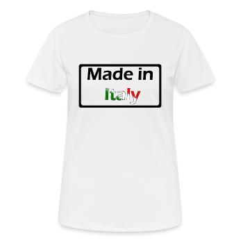 Made in Italy - Frauen T-Shirt atmungsaktiv - Weiß - Vorne - AI Model Female 172 dark (172cm)