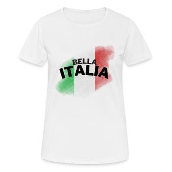 Bella Italia - Frauen T-Shirt atmungsaktiv - Weiß - Vorne - AI Model Female 172 dark (172cm)