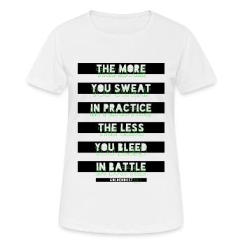 Motivation Shirtdesign Sport durchhalten XO714 - Frauen T-Shirt atmungsaktiv - Weiß - Vorne - AI Model Female 172 dark (172cm)