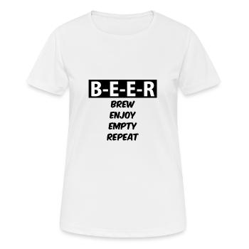 Internationaler Tag des Bieres Biertrinker - Frauen T-Shirt atmungsaktiv - Weiß - Vorne - AI Model Female 172 dark (172cm)