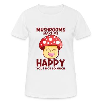 Cueilleurs de champignons et amis champignons - T-shirt respirant Femme - blanc - Devant - AI Model Female 172 dark (172cm)