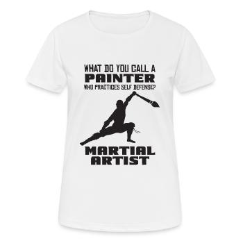 Maler und Lackierer, der Beste und Nervigste Beruf - Frauen T-Shirt atmungsaktiv - Weiß - Vorne - AI Model Female 172 dark (172cm)
