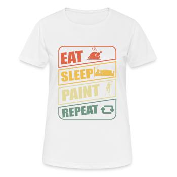 Maler und Lackierer, der Beste und Nervigste Beruf - Frauen T-Shirt atmungsaktiv - Weiß - Vorne - AI Model Female 172 dark (172cm)