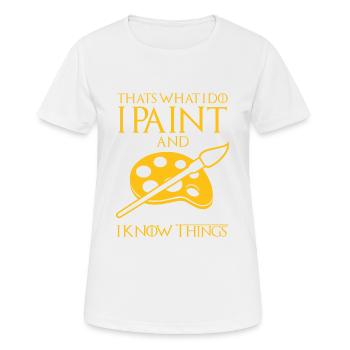 Maler und Lackierer, der Beste und Nervigste Beruf - Frauen T-Shirt atmungsaktiv - Weiß - Vorne - AI Model Female 172 dark (172cm)