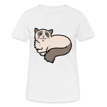Ragdoll cat - Women's Breathable T-Shirt - white - Front - AI Model Female 172 dark (172cm)