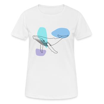Baleine - baleine à bosse - mammifère marin - cadeau - T-shirt respirant Femme - blanc - Devant - AI Model Female 172 dark (172cm)
