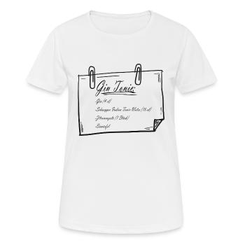 Cocktail Rezept T shirt Design - Frauen T-Shirt atmungsaktiv - Weiß - Vorne - AI Model Female 172 dark (172cm)
