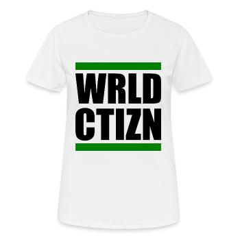Wrld ctizn - world citizen - Women's Breathable T-Shirt - white - Front - AI Model Female 172 dark (172cm)